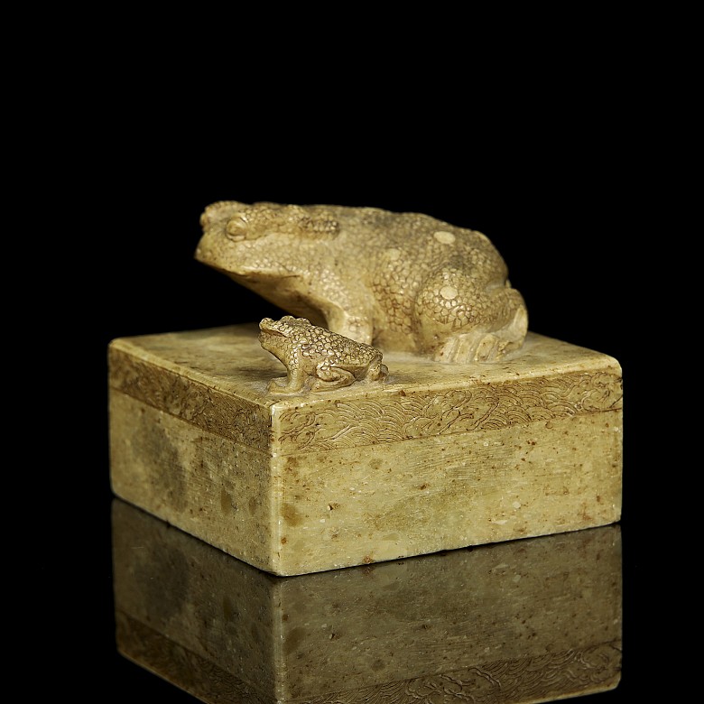 Stone seal “Two Toads”, Qing dynasty