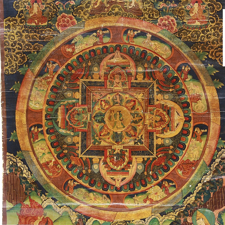 Paper Thangka, mid-20th century