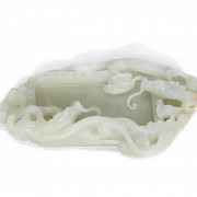 Carved jade vessel, Qing dynasty.