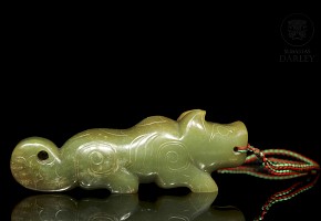 Carved jade figure ‘Tiger’, Western Zhou dynasty