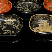 Set of lacquered wooden bowls, 20th century - 4