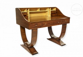 Art Deco style desk in Palo Santo wood