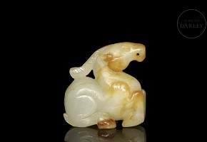 Carved jade pendant 