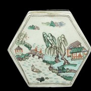 Enamelled porcelain boxes, China, 20th century