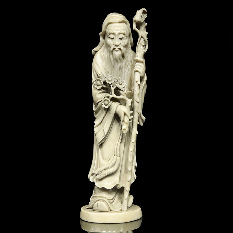 A carved ivory 