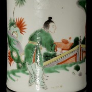 Glazed ceramic brush container ‘Characters’, Qing dynasty