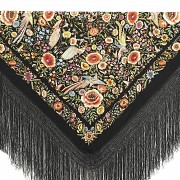 Large manila shawl ‘Birds and flowers’, 20th century