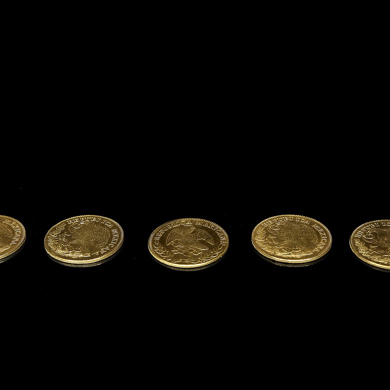 Five gold coins “Republic of Mexico”