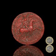 Red wax seal ‘Knight’, 15th century