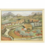 J. M. B. (20th century) ‘Rural landscape’