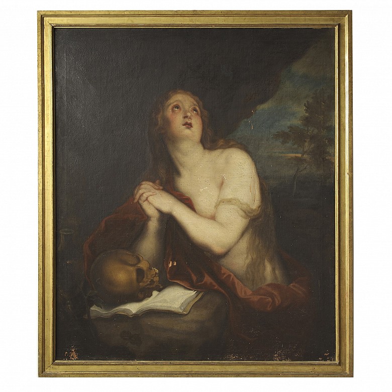 19th century Flemish School ‘Penitent Magdalene’