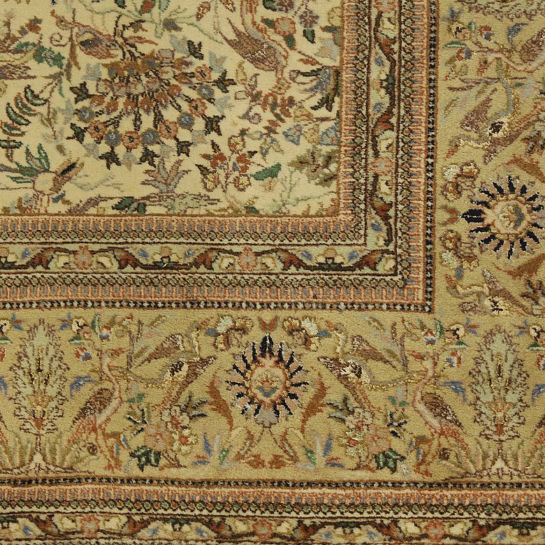 Wool and silk oriental style rug, 20th century