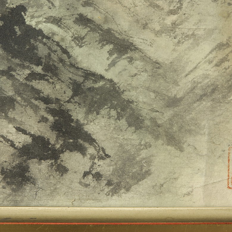 Chinese painting ‘Landscape amidst mist’, 20th century