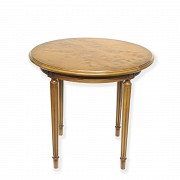 Round walnut table - 5