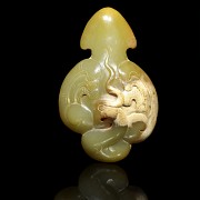 Carved jade 'phoenix' plaque, Western Han dynasty