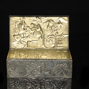 Silver box “Scenes of tavern”, 20th century