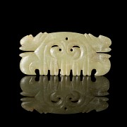 Carved jade ‘Gouyun Pei’ plaque, Hongshan style