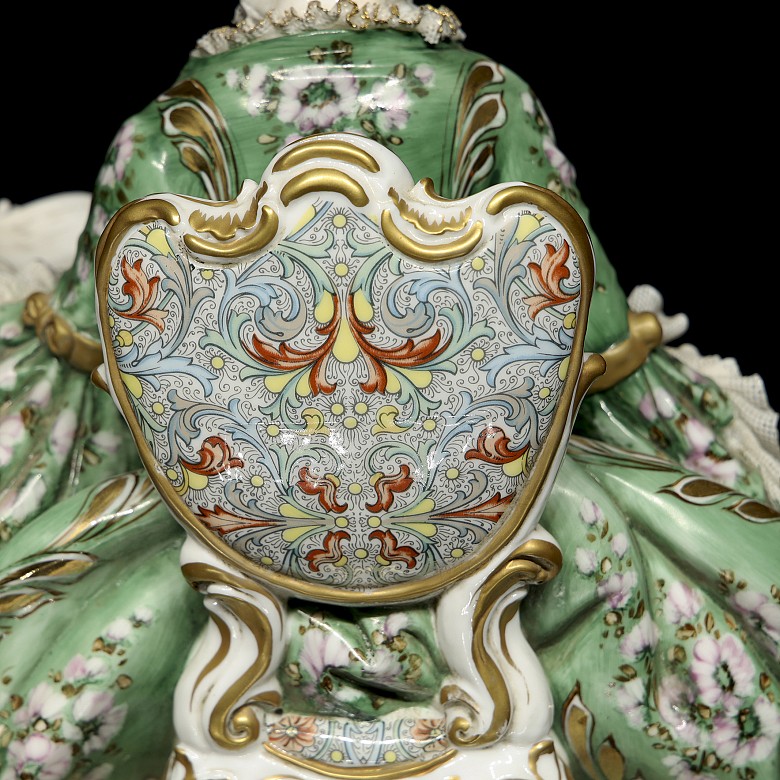 Italian porcelain ‘Madame Pompador’, 20th century