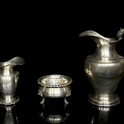 Set of three silver objects, 20th century