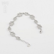 Pulsera circonitas en plata de ley, 925m/m - 2