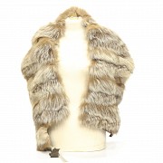 Jacket, stole and collar of white fox