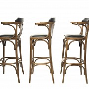 Set of bar stools, 20th century