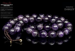 Amethyst bead necklace, Han dynasty