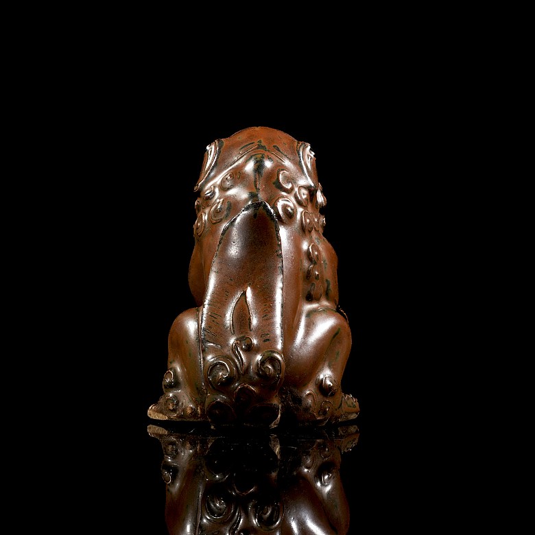 Glazed ceramic figurine ‘Lion Foo’, Jin Style