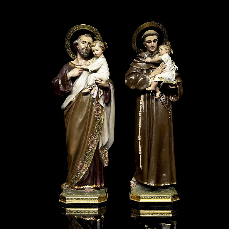 Spanish imagery “Pair of saints”, 20th century