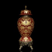 Large red vase, Louis XV style, 20th century - 8