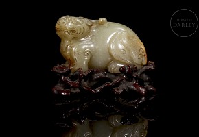 Jade carved “Mythical beast”, Qing dynasty