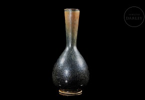 Brown and black glazed porcelain vase, Jin dynasty