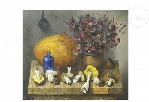 Juris Bindemanis (1952) ‘Still Life with Mushrooms’, 2001