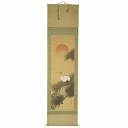 Chinese painting ‘Cranes at Sunset’, 20th century