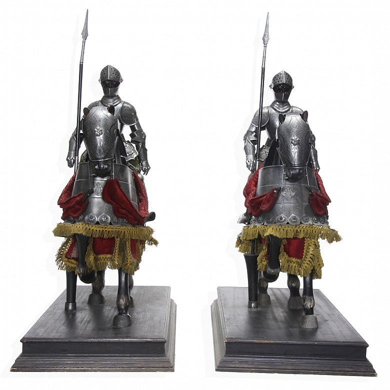 Pair of knights in armor. 20th century