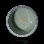 Doucai porcelain container for ‘Lotus’ brushes, with Longqing marking