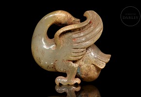 Jade carving ‘Goose’, Han dynasty