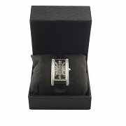 Charles Oudin, Full Amazone Curvex-Full Brancard’ unisex watch in white gold with diamonds