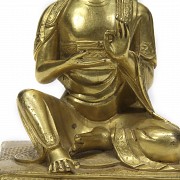 Gold plated bronze Buddha, Qing dynasty.