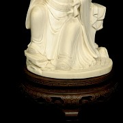 Carved ivory figure ‘Elderly man’, early 20th century