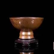 Small glazed ceramic goblet, Qing dynasty