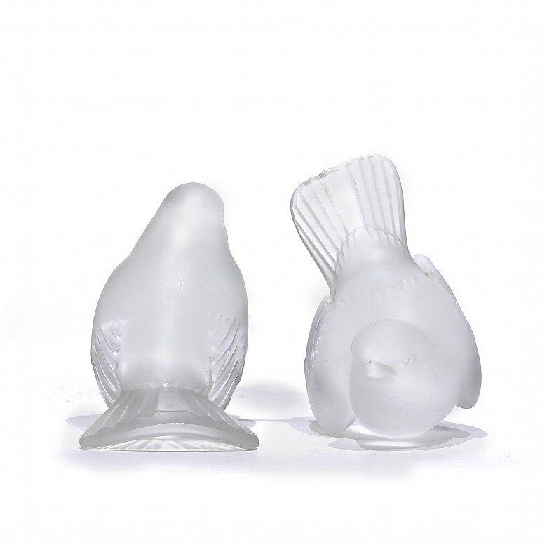 Couple of glass birds, 20th century