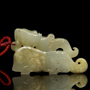 Carved jade pendant, Western Zhou