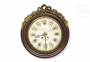 Wooden porthole clock, 20th century