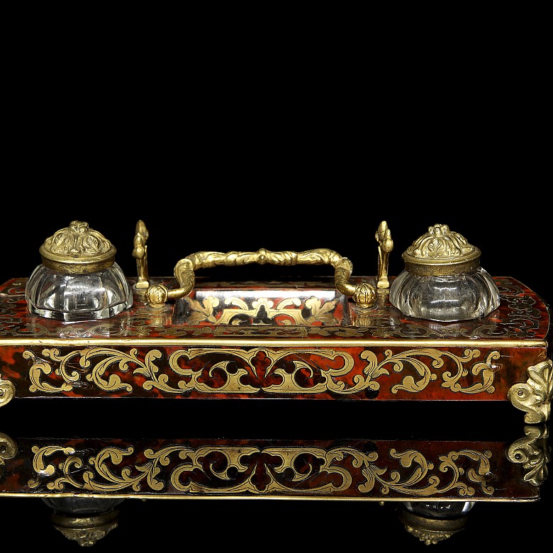 Boulle marquetry scribe's office, 19th century