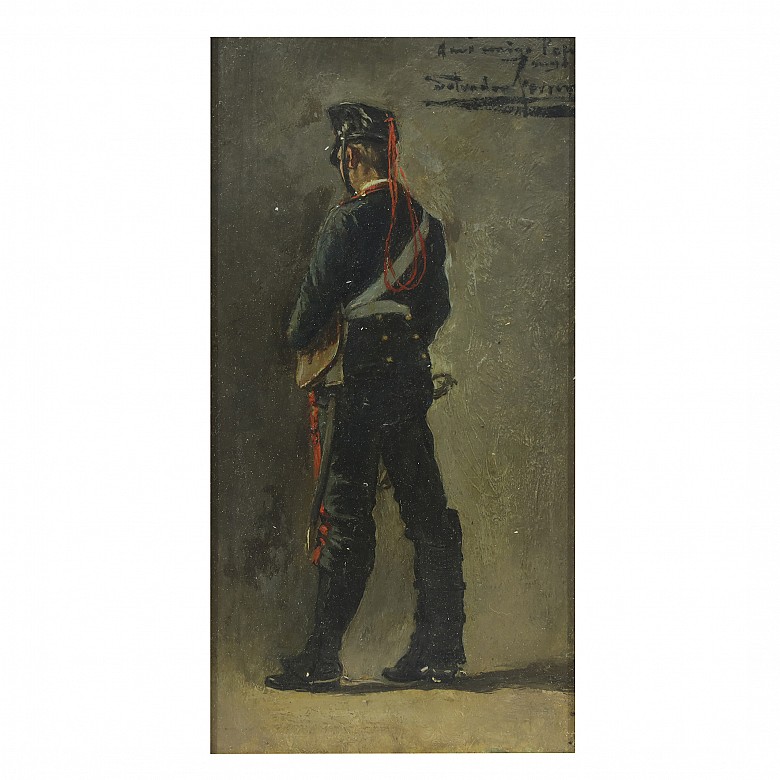 Various authors. Two boards with soldiers, Valencia, 19th century