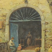 Italian School 19th - 20th century 'On the doorstep'