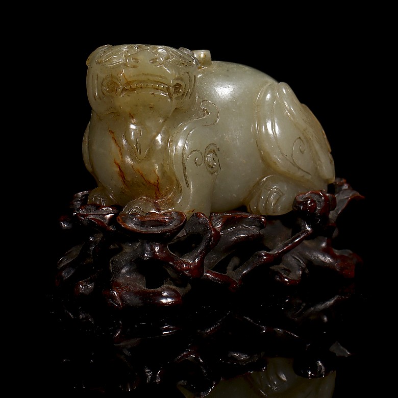 Jade carved “Mythical beast”, Qing dynasty