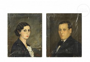 Ricardo Camino, 20th century ‘Pair of Portraits’