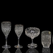 Glassware with gilded rim, Germany, 20th century